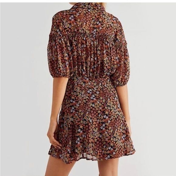 𝅺FREE People Bonnie Floral Mini Dress Size S - Picture 5 of 12